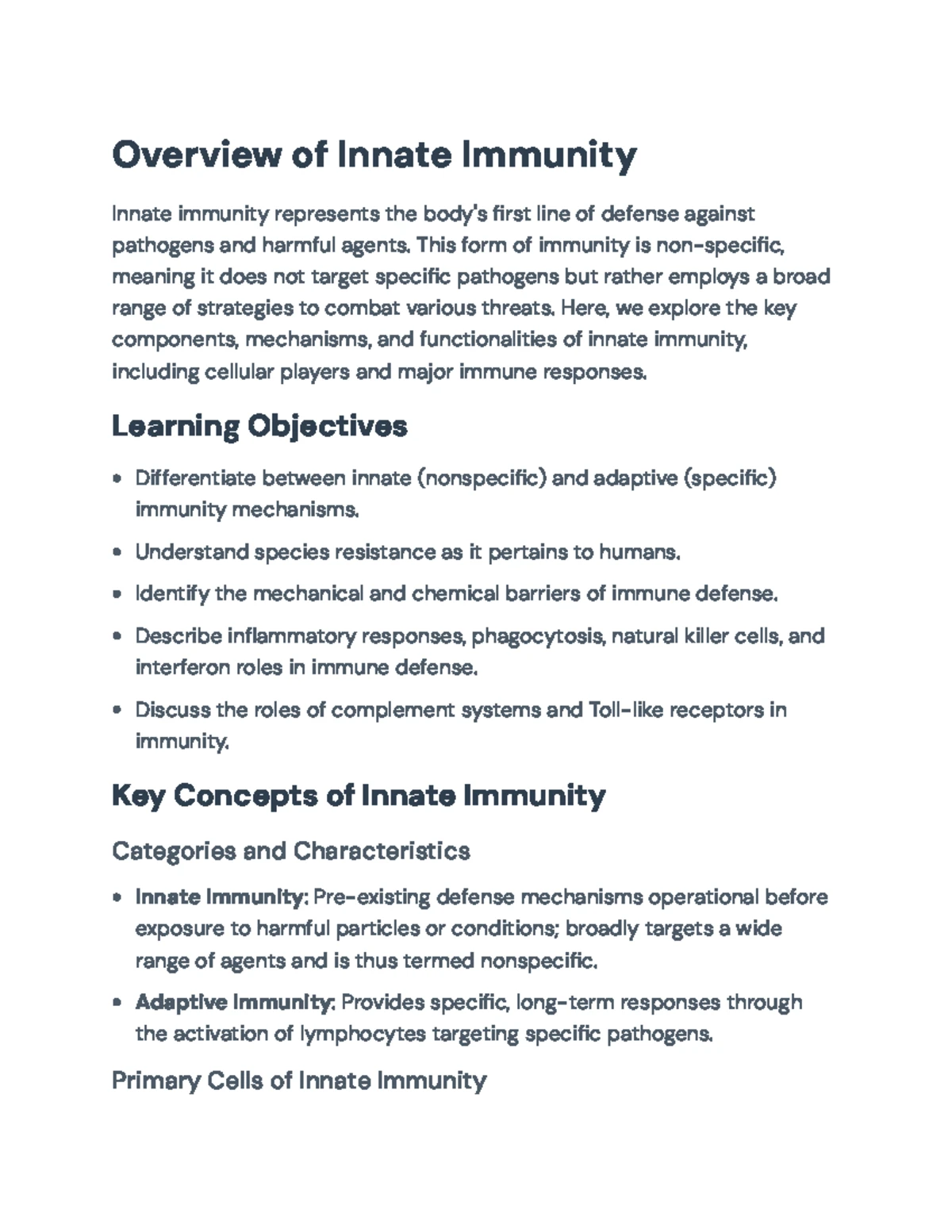 Innate Immunity: Comprehensive Overview and Key Mechanisms Analysis ...