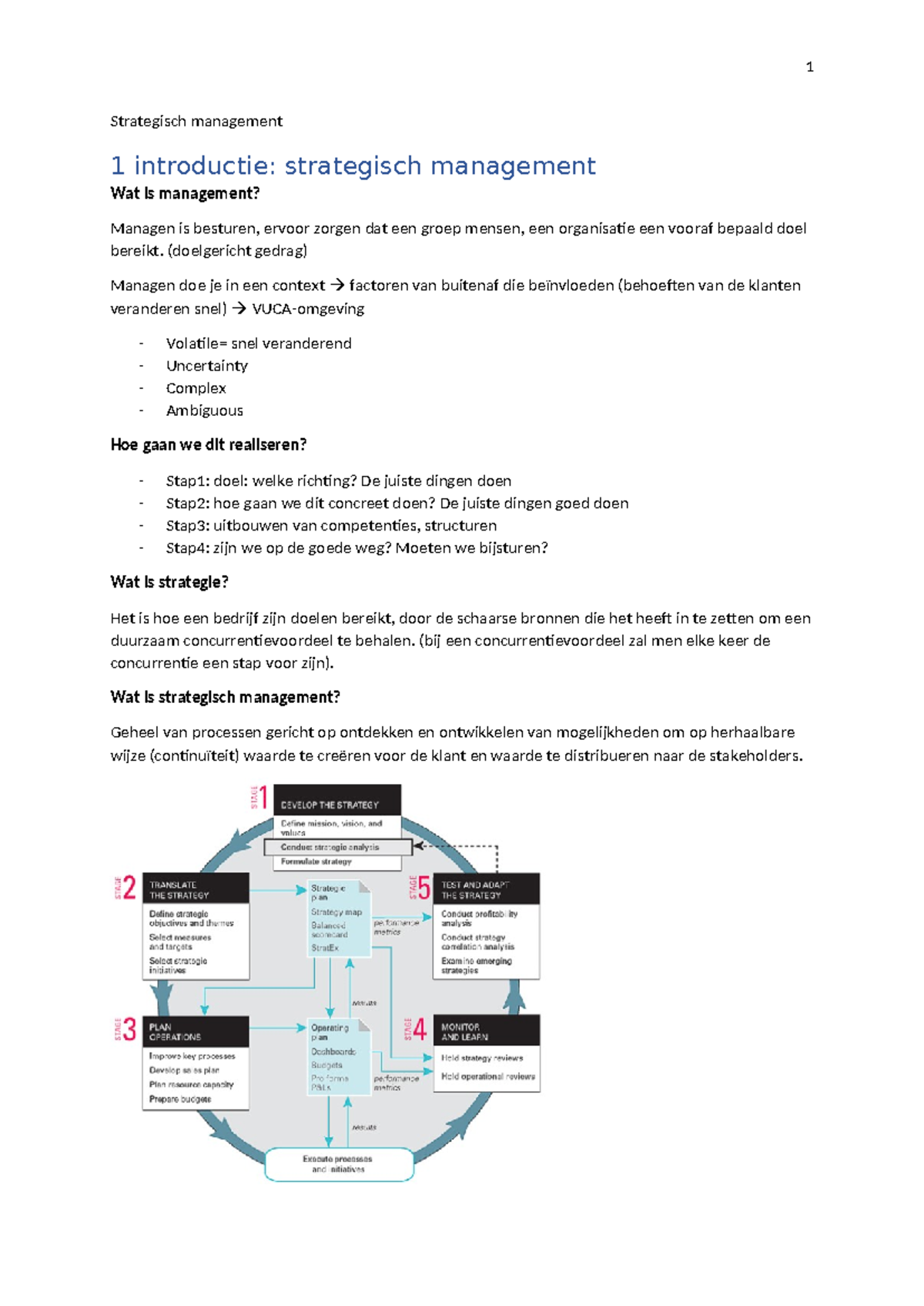 Strategisch Management Samenvatting: Belangrijke Concepten en Modellen ...