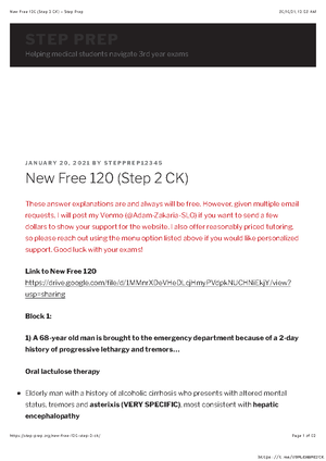 USMLE Step 2 CK Sample Test Questions and Strategies for Success - Studocu