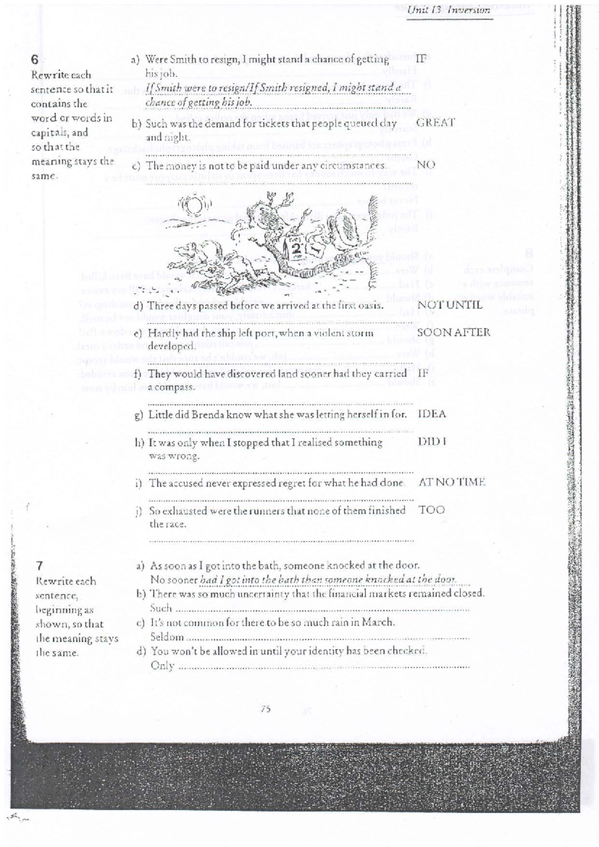 CEL 2 - 3 - Inversion 1 - Sentence Rewrite Practice Materials - Studocu