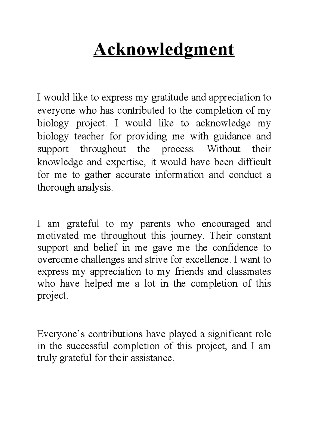 Acknowledgment - index - Acknowledgment I would like to express my ...