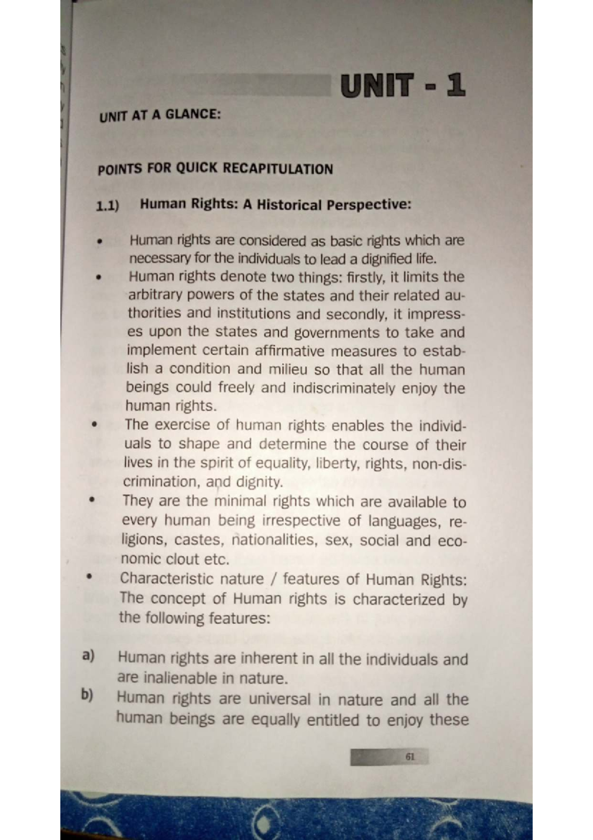 Human Rights Unit 1: Key Concepts and Historical Perspectives - Studocu