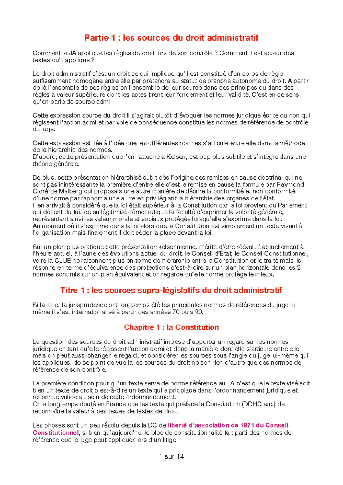Partie 1 titre 1 chapitre 1 - Partie 1 : les sources du droit ...