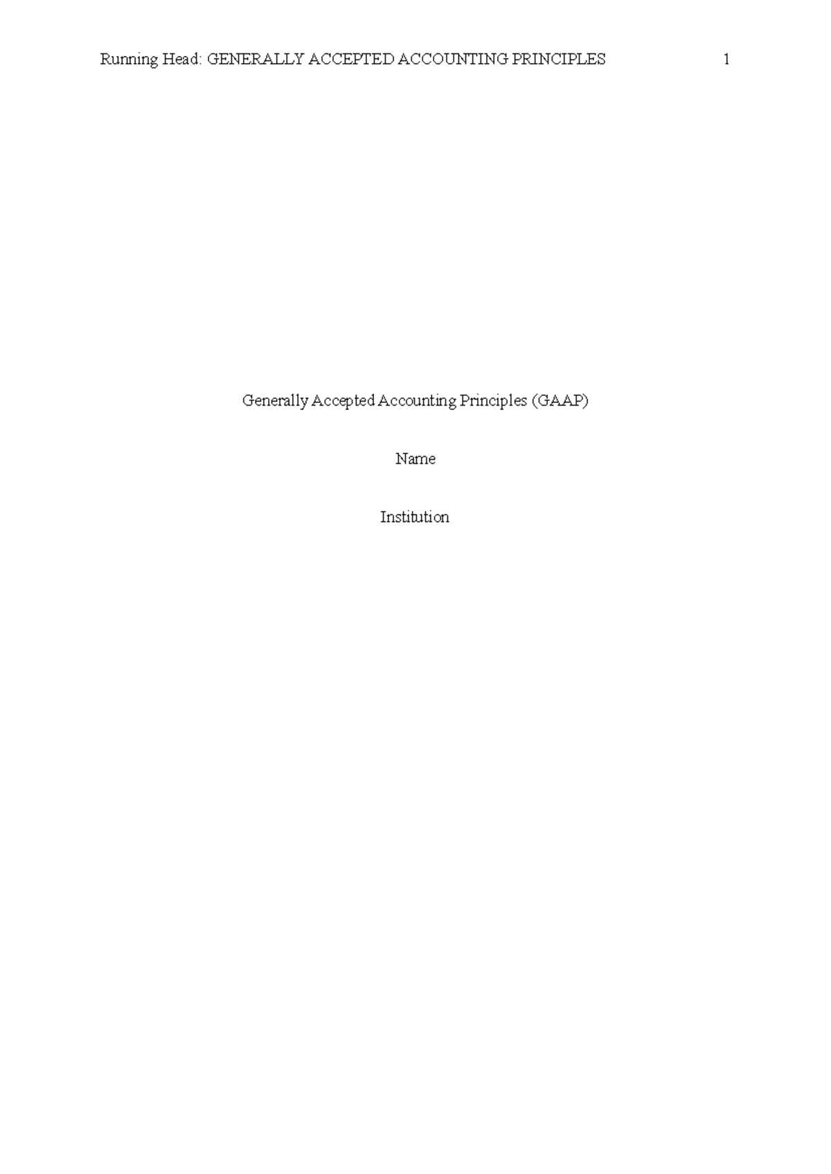GAAP Overview: Key Principles and Their Importance in Accounting - Studocu