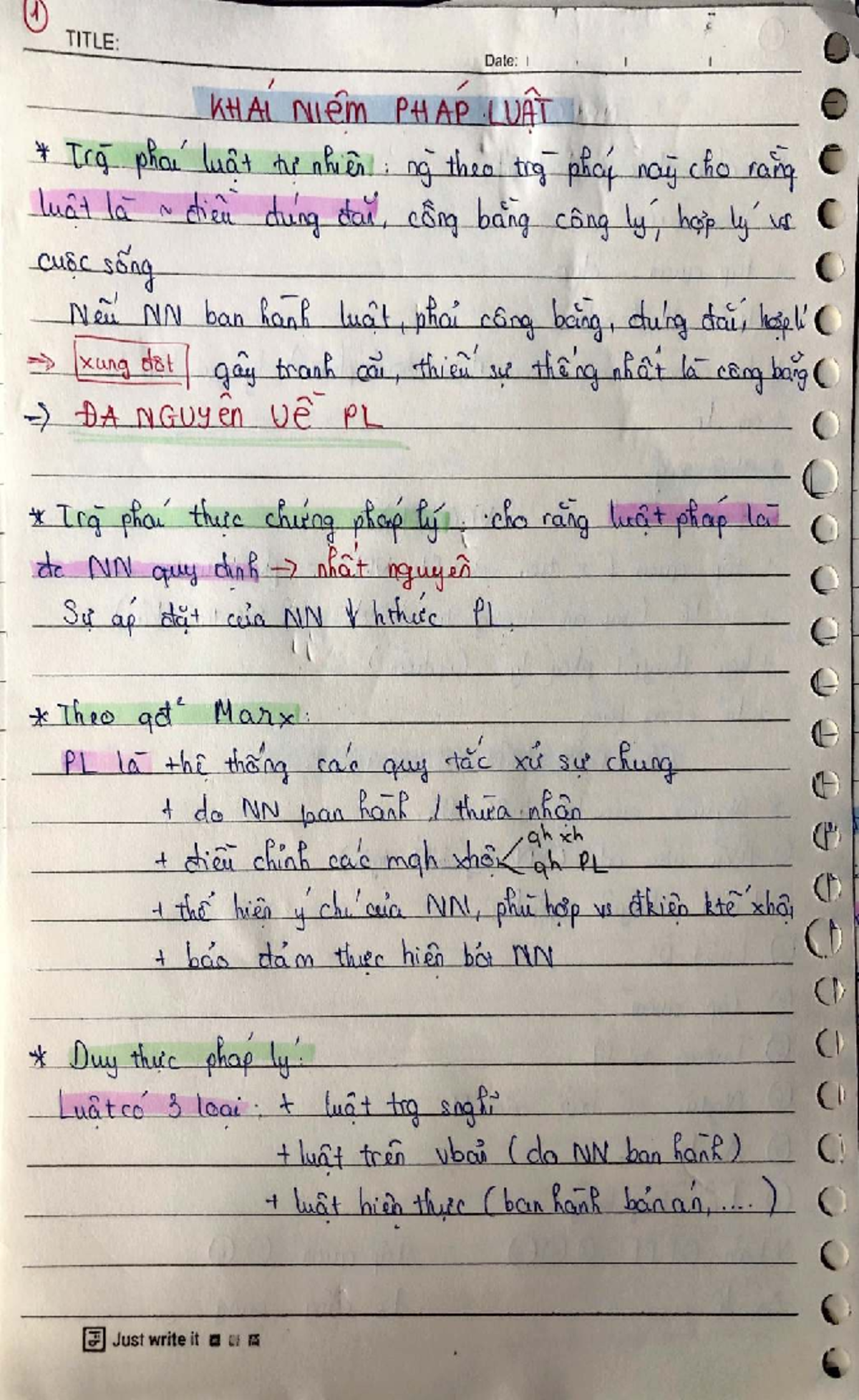 Legal Concepts and Principles in Law (PL 101) - Summary Notes - Studocu