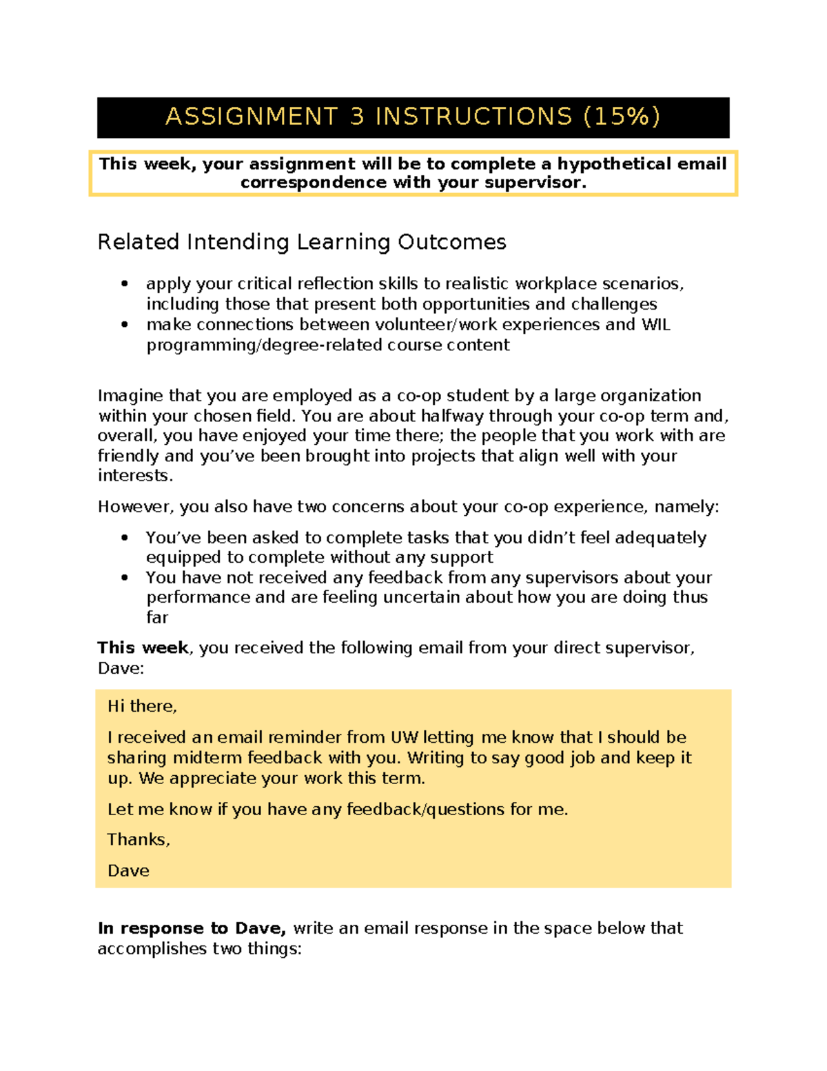 Assignment 3 Template - Assin - This week, your assignment will be to ...