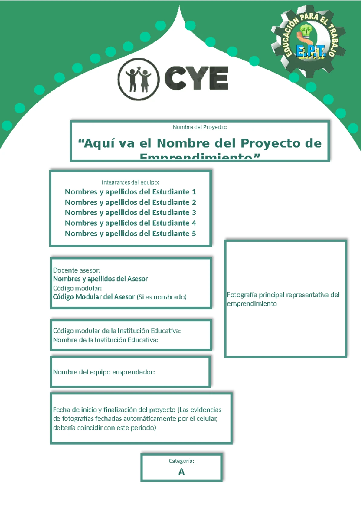 Criterios de Evaluación del Proyecto EPT CREA y Emprende 2024 - Studocu