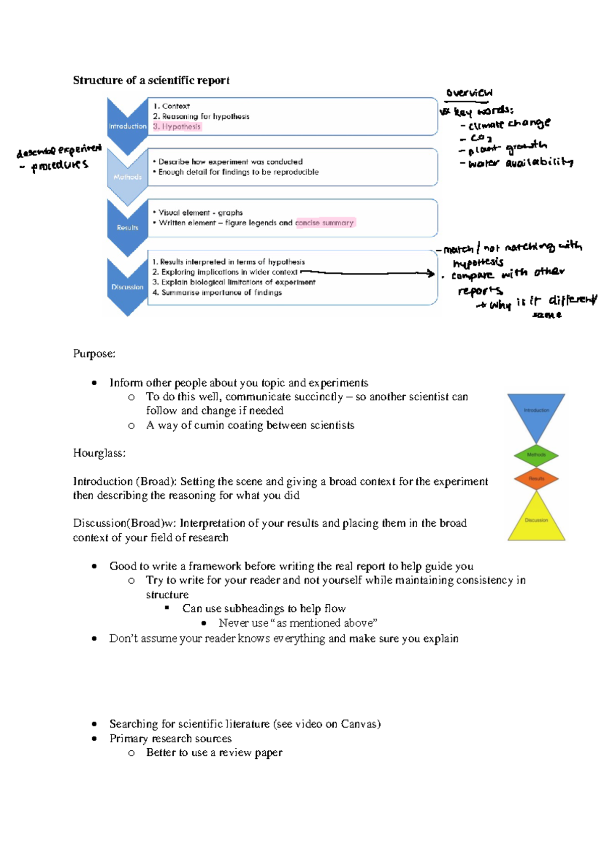 Scientific Report Structure - Structure of a scientific repor t Purpose ...