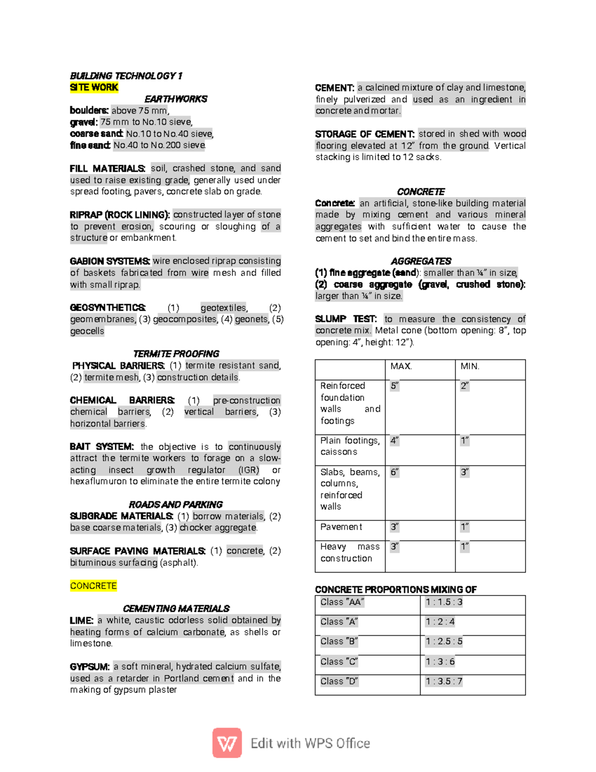 BT- Building Technology 1 & 2 Comprehensive Reviewer Guide - Studocu
