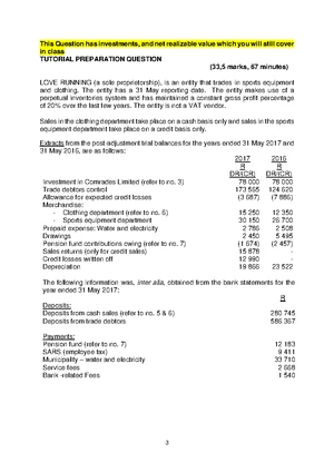 Tutorial Prep Questions for Financial Analysis - Course Code: FINA101 ...