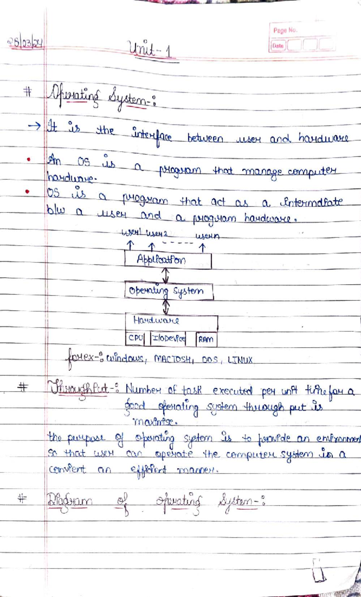 OS Unit 1 - Comprehensive Notes on Operating Systems and Their ...