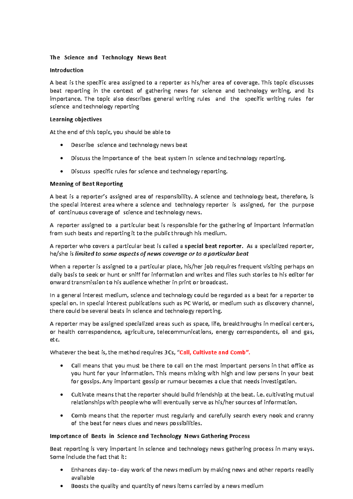 #Lesson 4 Science and Tech News Beat - Understanding Reporting ...
