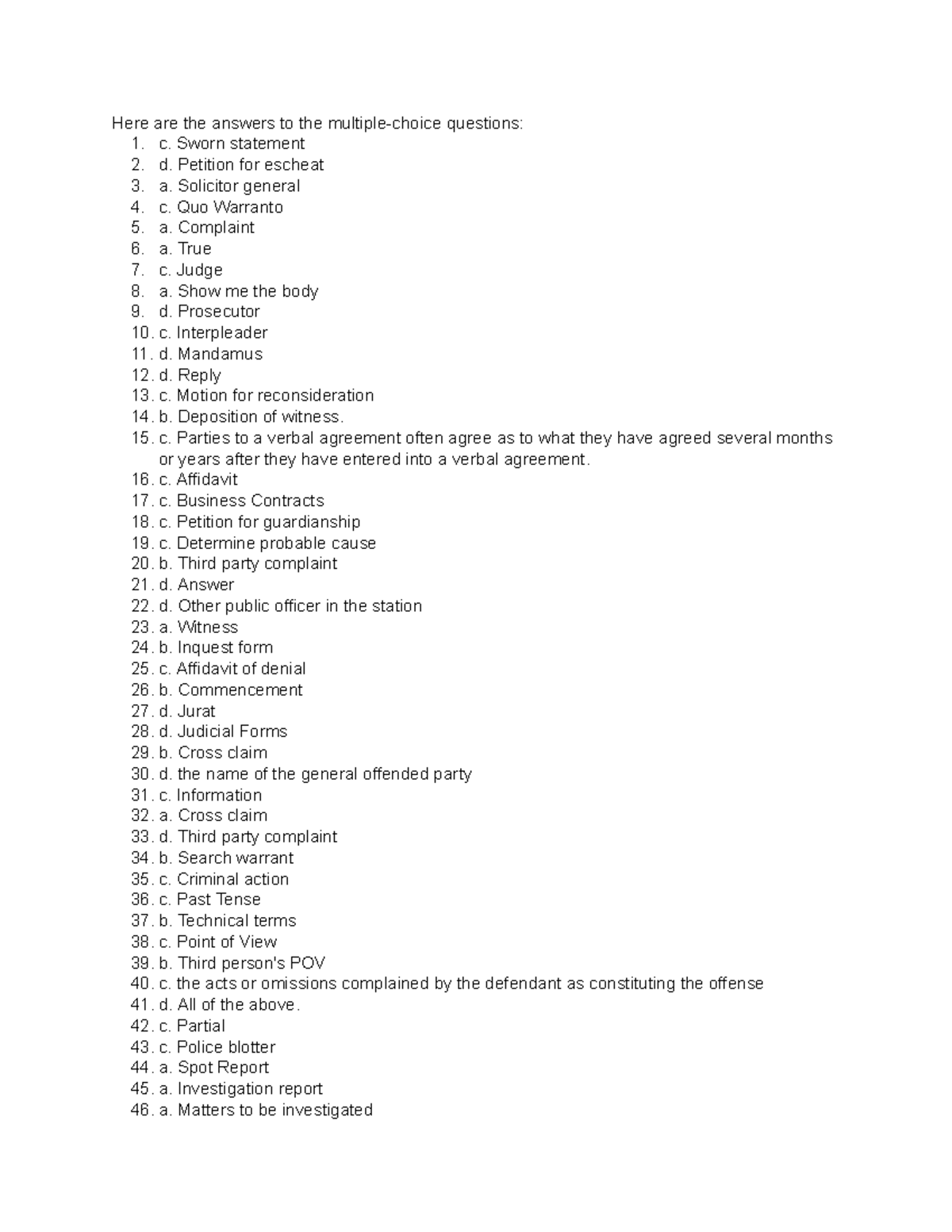 Legal Terminology and Document Types: A Comprehensive Guide - Studocu