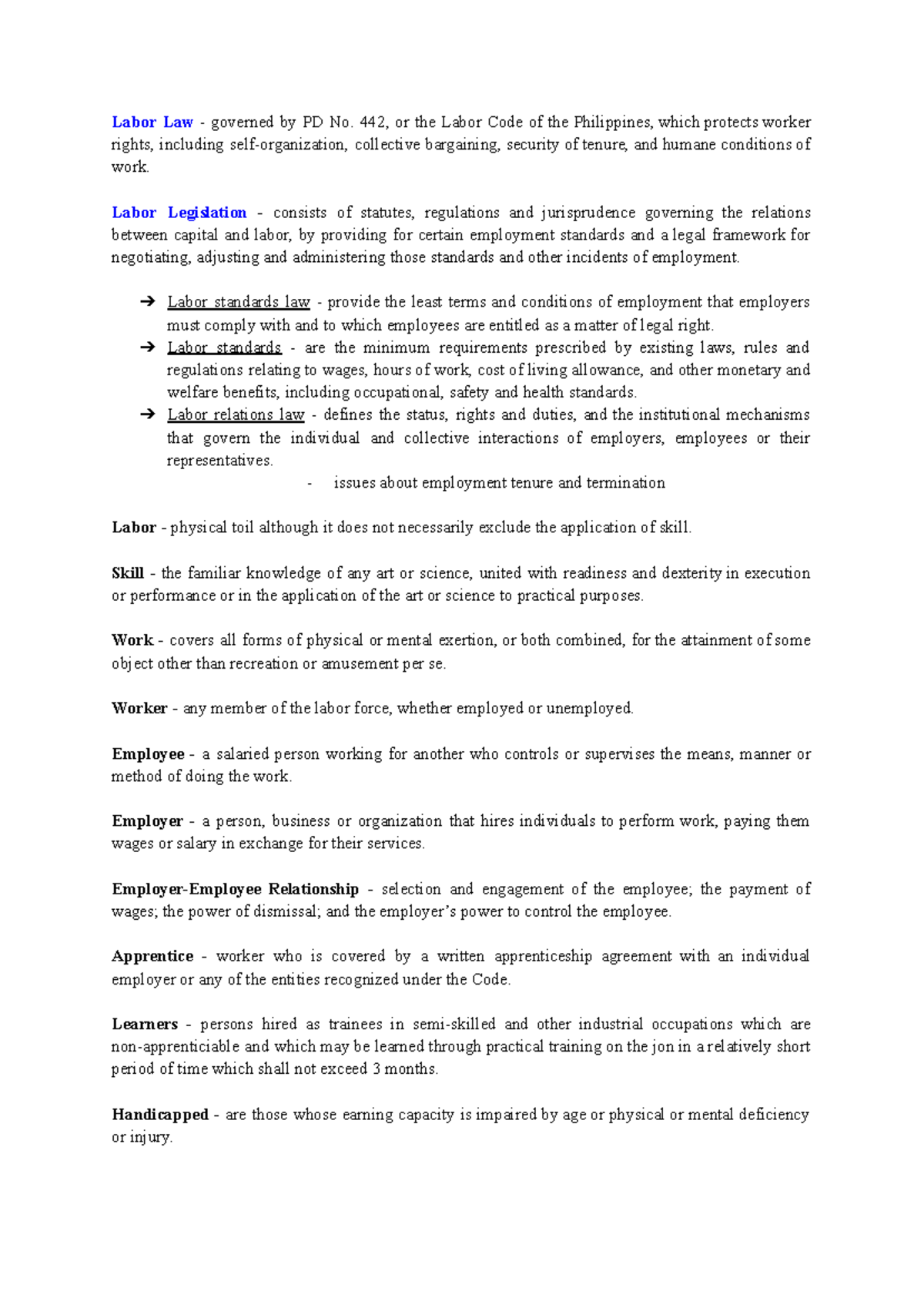 Labor Law Overview: PD No. 442 and Worker Rights in the Philippines ...