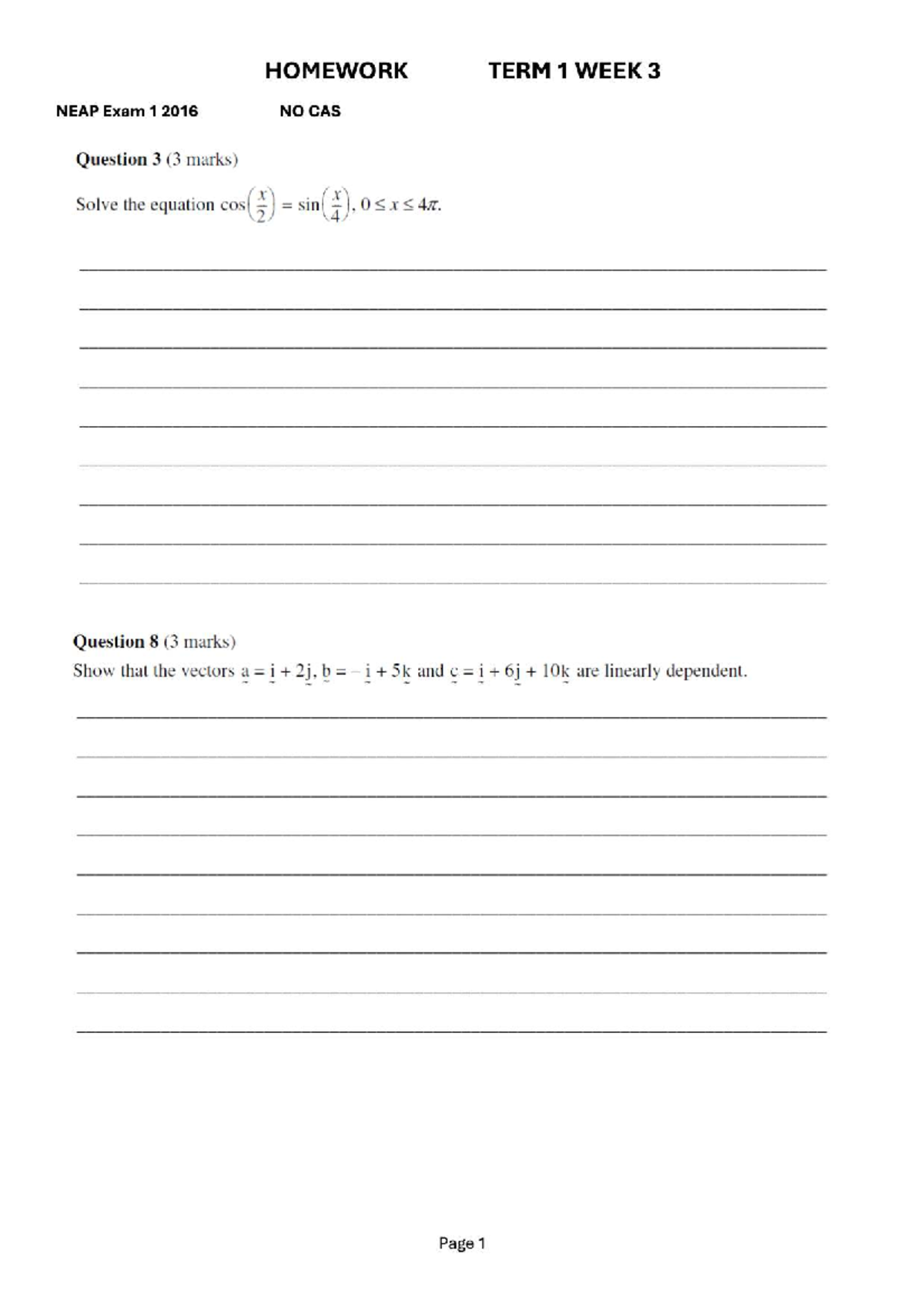 NEAP Exam 1 & 2 Practice Questions - Term 1 Week 3 - Studocu