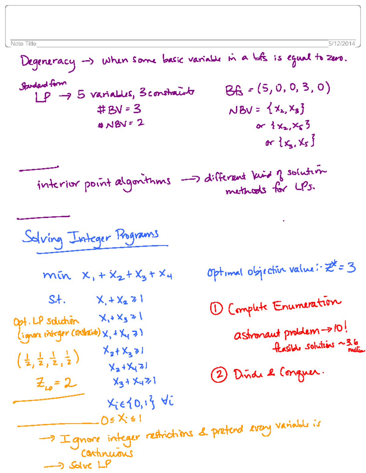 313day19 - Lecture notes 19 - Deterministic Models & Optimization ...