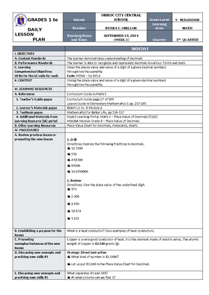 Daily Lesson LO-WPS Office - DAILY LESSON LOG (DLL) School: Carigara ...