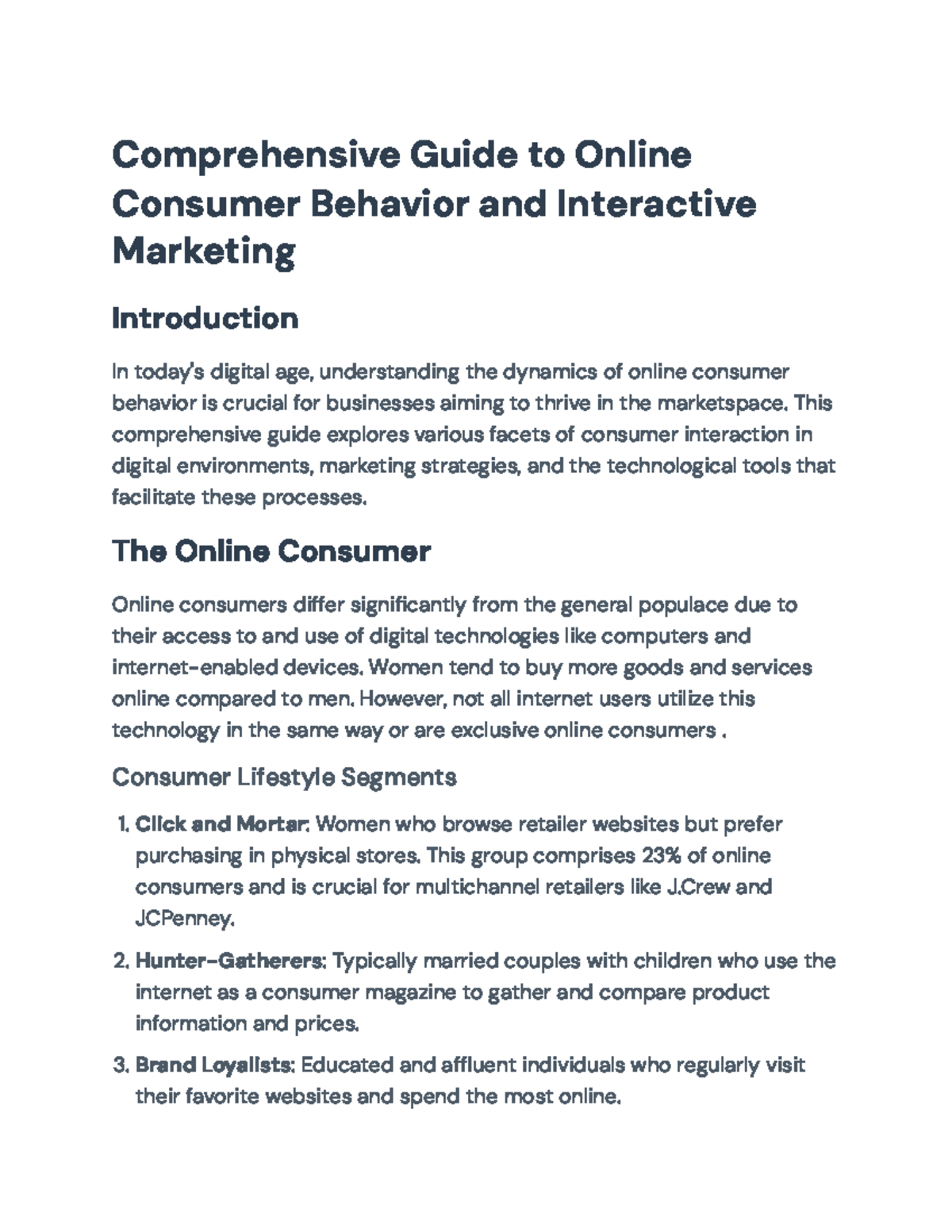 Comprehensive Guide to Online Consumer Behavior and Marketing ...