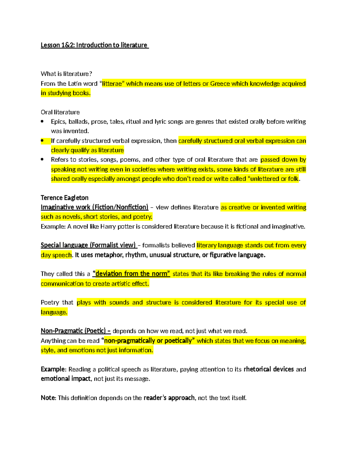 Module 1.1 & 1.2: Intro to Literature - Key Concepts and Functions ...