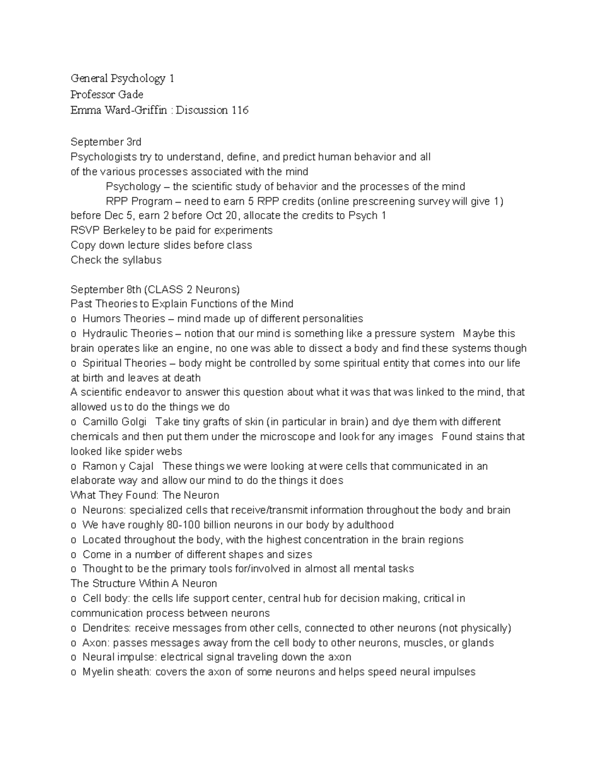 Psych 1 - Final Exam Comprehensive Study Guide - Studocu