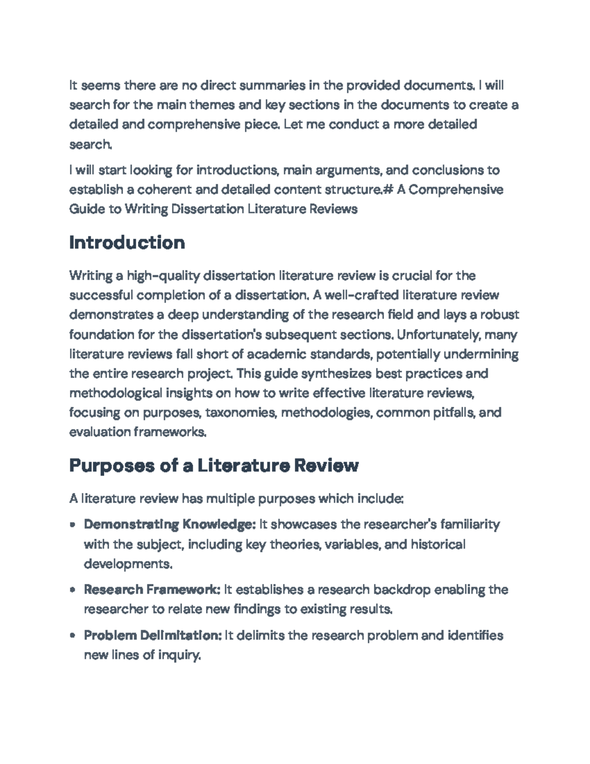 A Comprehensive Guide to Writing Literature Reviews for Dissertations ...