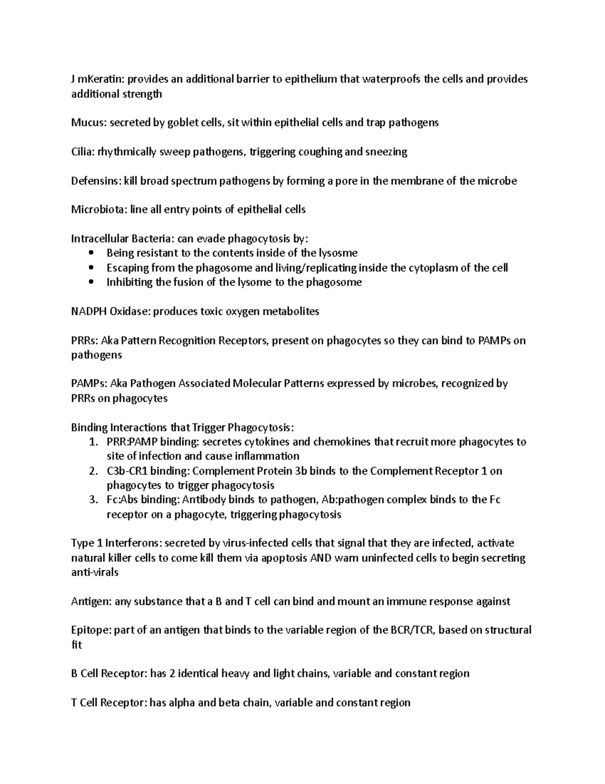 Immunology Study Guide: Key Terminology and Concepts for Exam - Studocu
