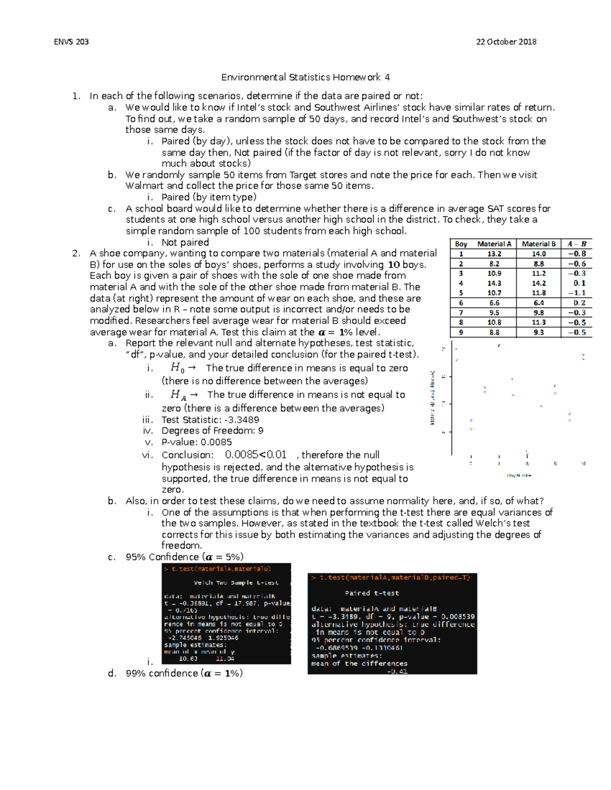 Environmental Statistics Homework 4 - We would like to know if Intel’s ...