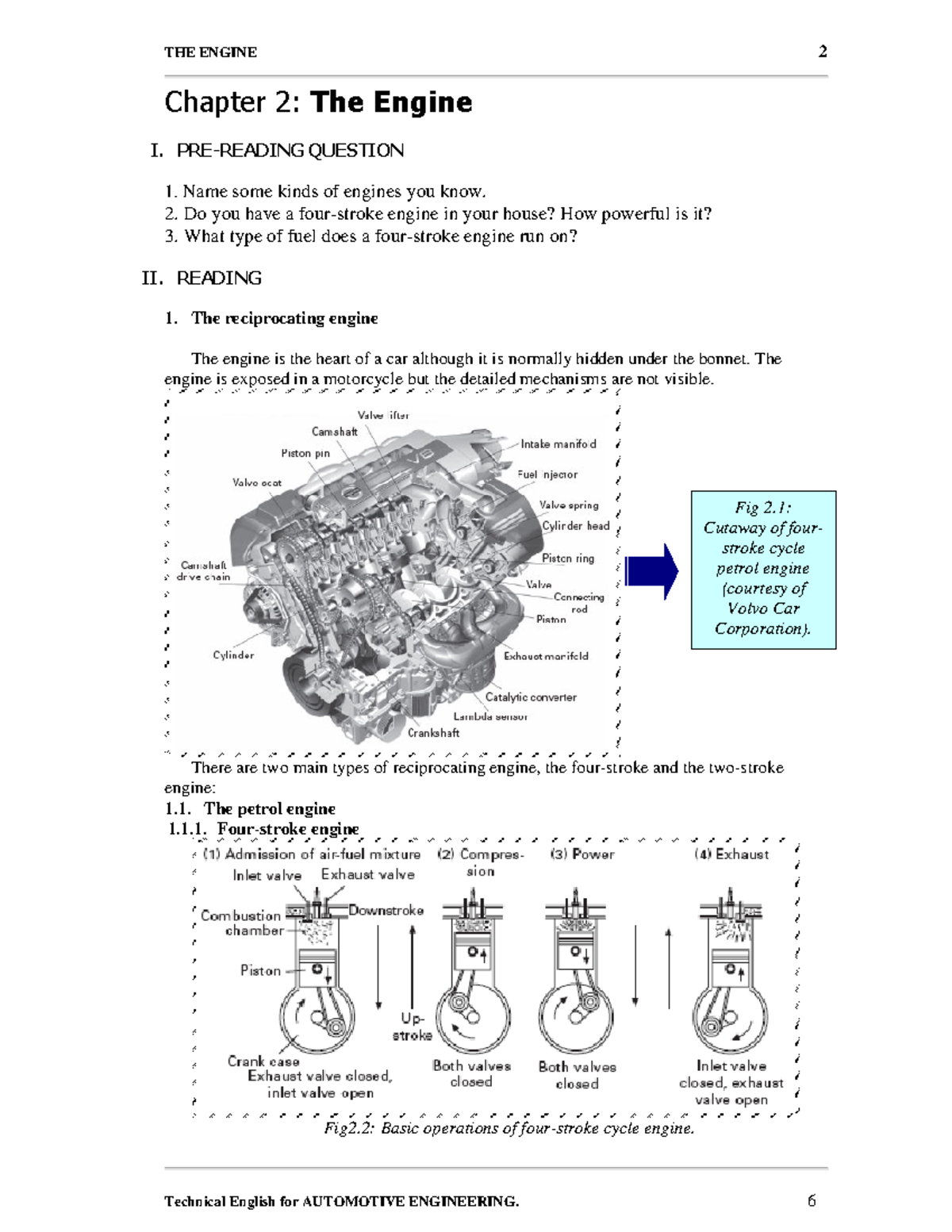 Technical English for Automotive Engineering- chapter 2- THE Engine ...
