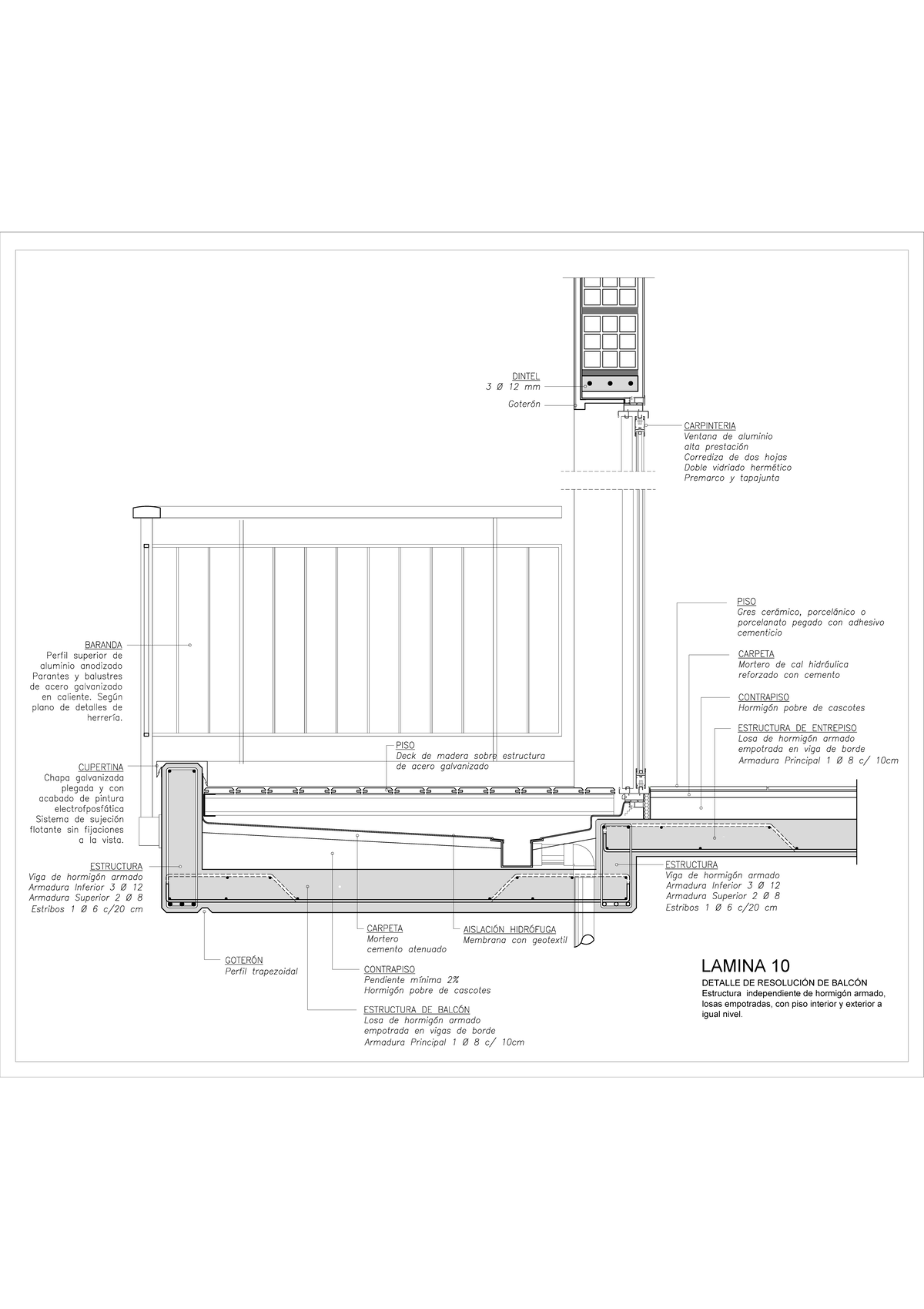 Esquemas Constructivos: Detalles de Encuentros y Balcones - Document Preview