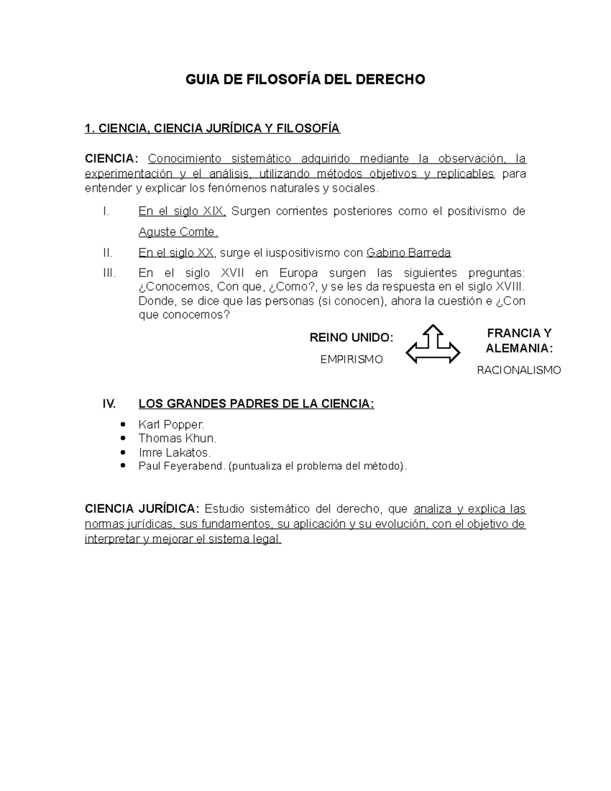 GUÍA DE FILOSOFÍA DEL DERECHO - CIENCIA Y TEORÍAS JURÍDICAS - Document Preview