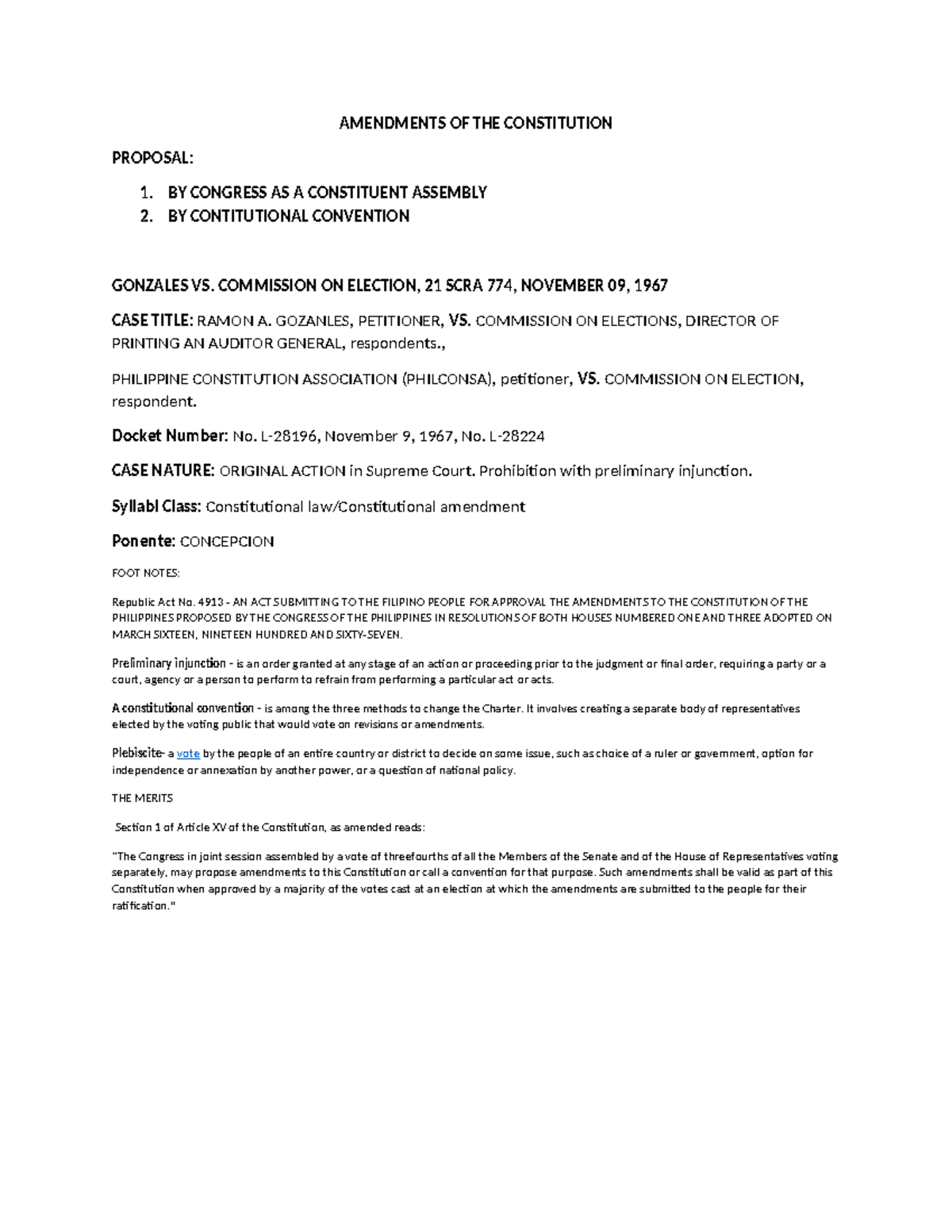 Amendments OF THE Constitution - AMENDMENTS OF THE CONSTITUTION ...