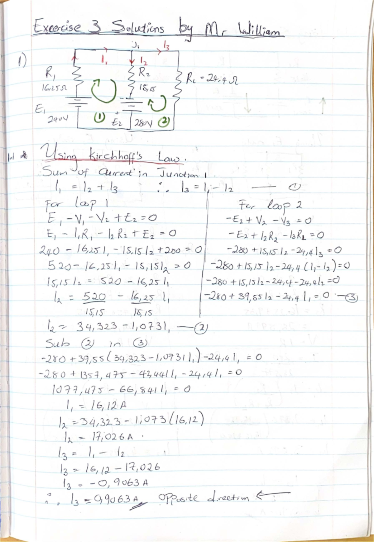 Electrical Engineering 1: Unit 3 Solutions by Mr. William - Studocu