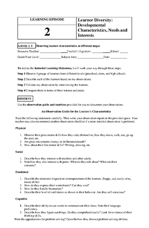 Behavioral-Objectives - most complex behavior. To ensure that the ...
