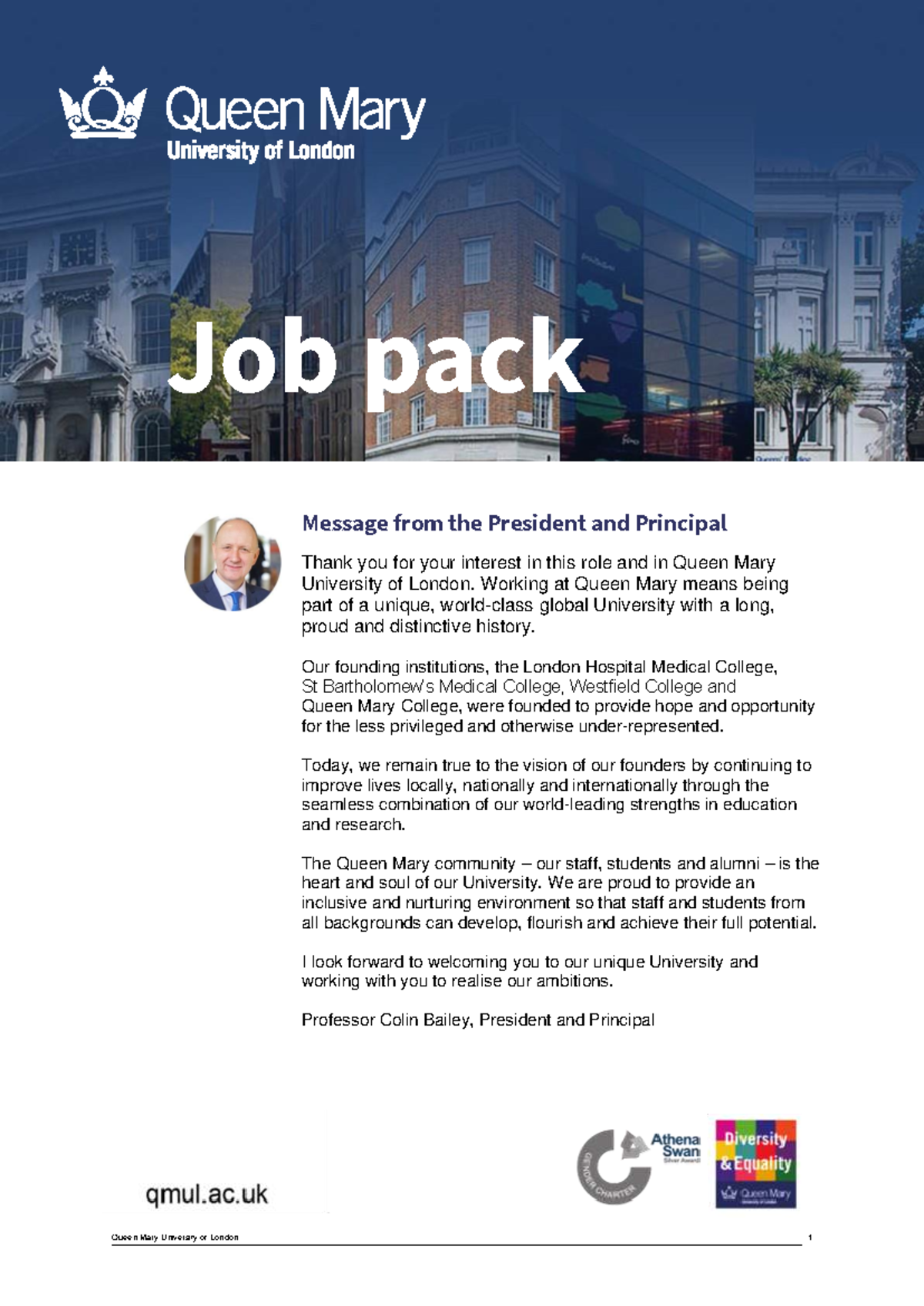 QMUL34023 Job Pack: President's Message & Inclusivity Strategy - Studocu