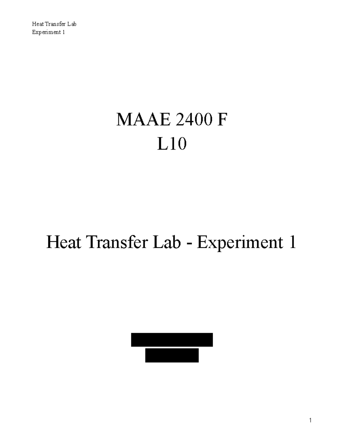 MAAE 2400 Lab 1: Conductive Heat Transfer Experiment Analysis - Studocu