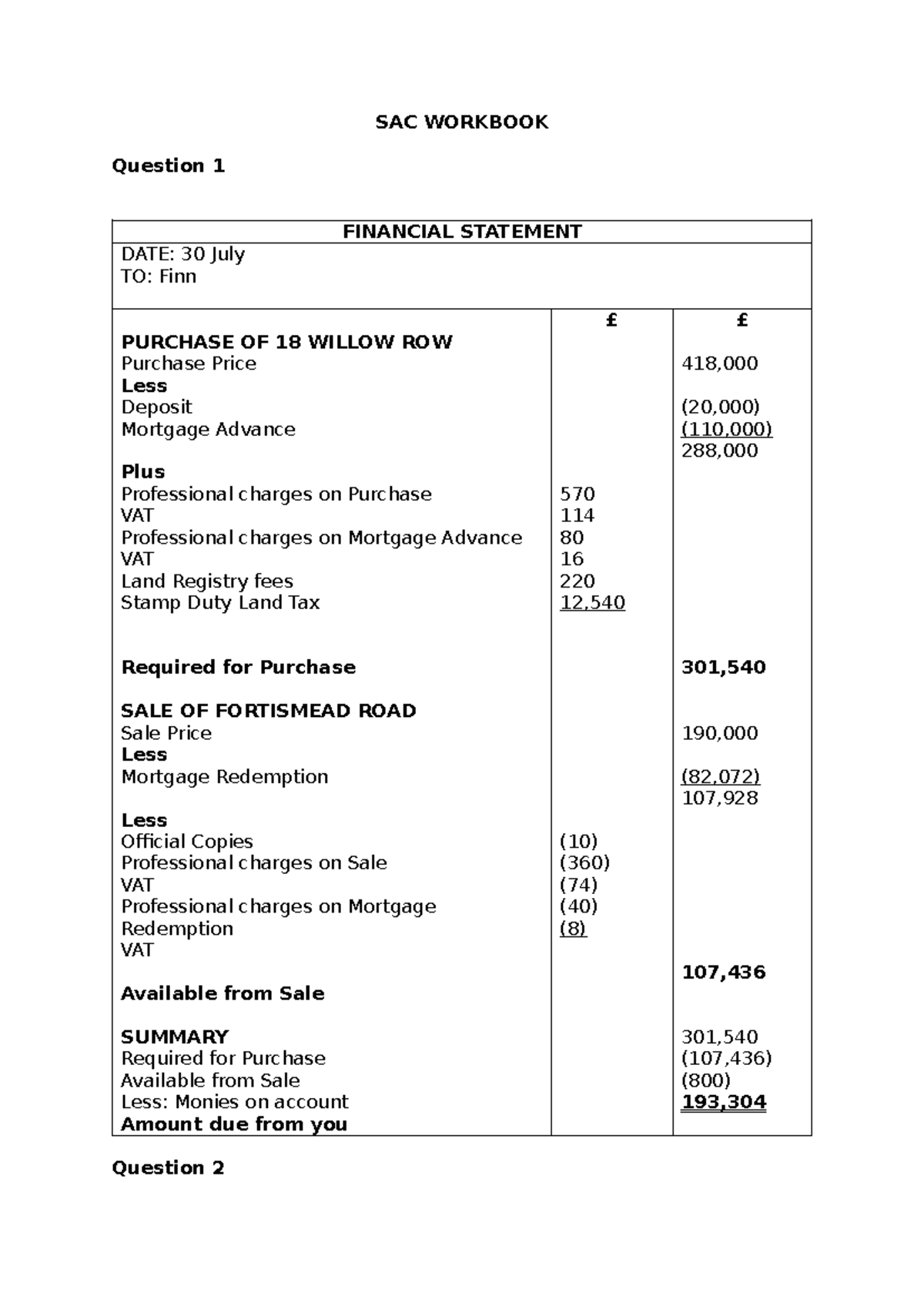 Solicitors' Accounts Workbook Financial Statements - SAC WORKBOOK ...