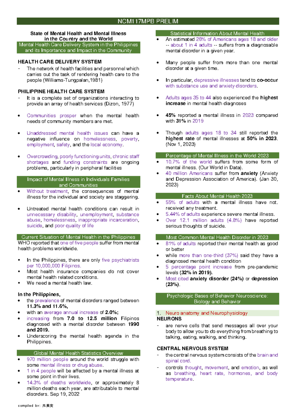 MPB Prelim: Overview of Mental Health and Illness in the Philippines ...