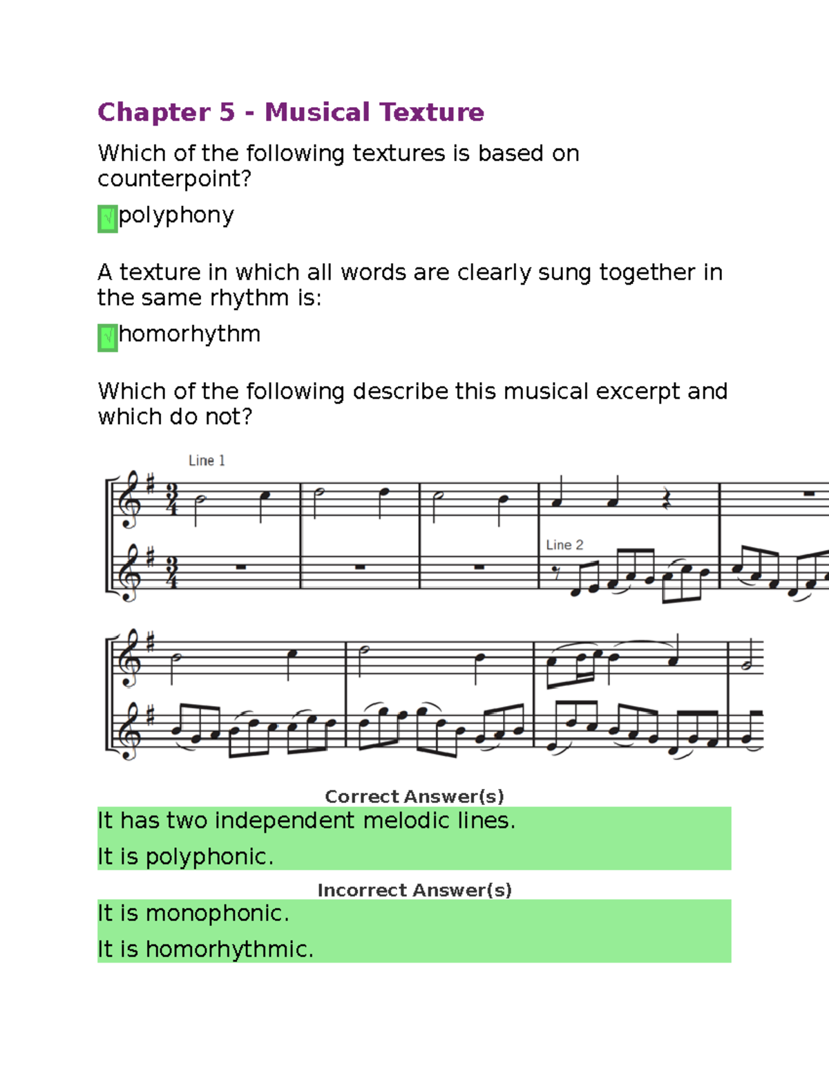 Chapter 5 - Musical Texture Overview and Key Concepts - Studocu