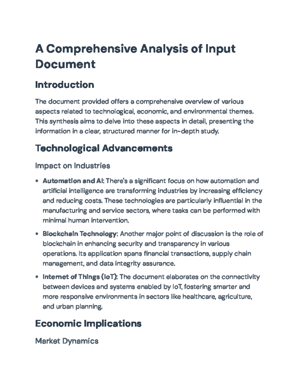 TEC 101: Technological, Economic, and Environmental Interplay Analysis ...