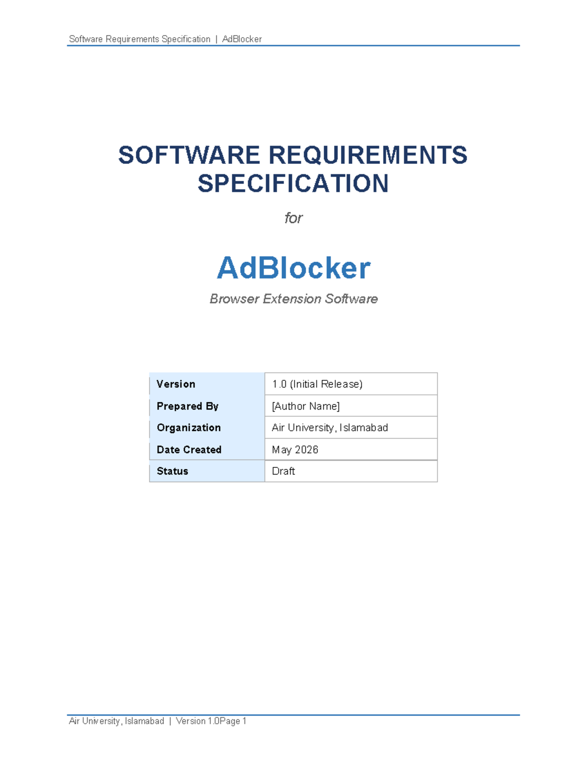 AdBlocker SRS v3 - Software Requirements Specification for Browser ...