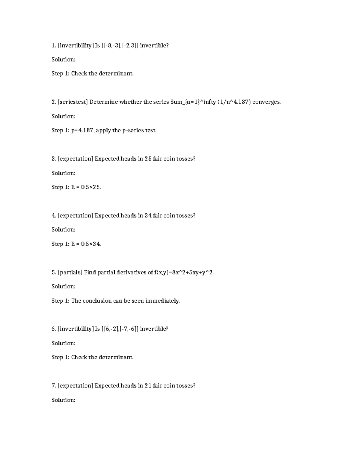 Math 3539 ODE Solutions: Determinants & Expected Values - Studocu