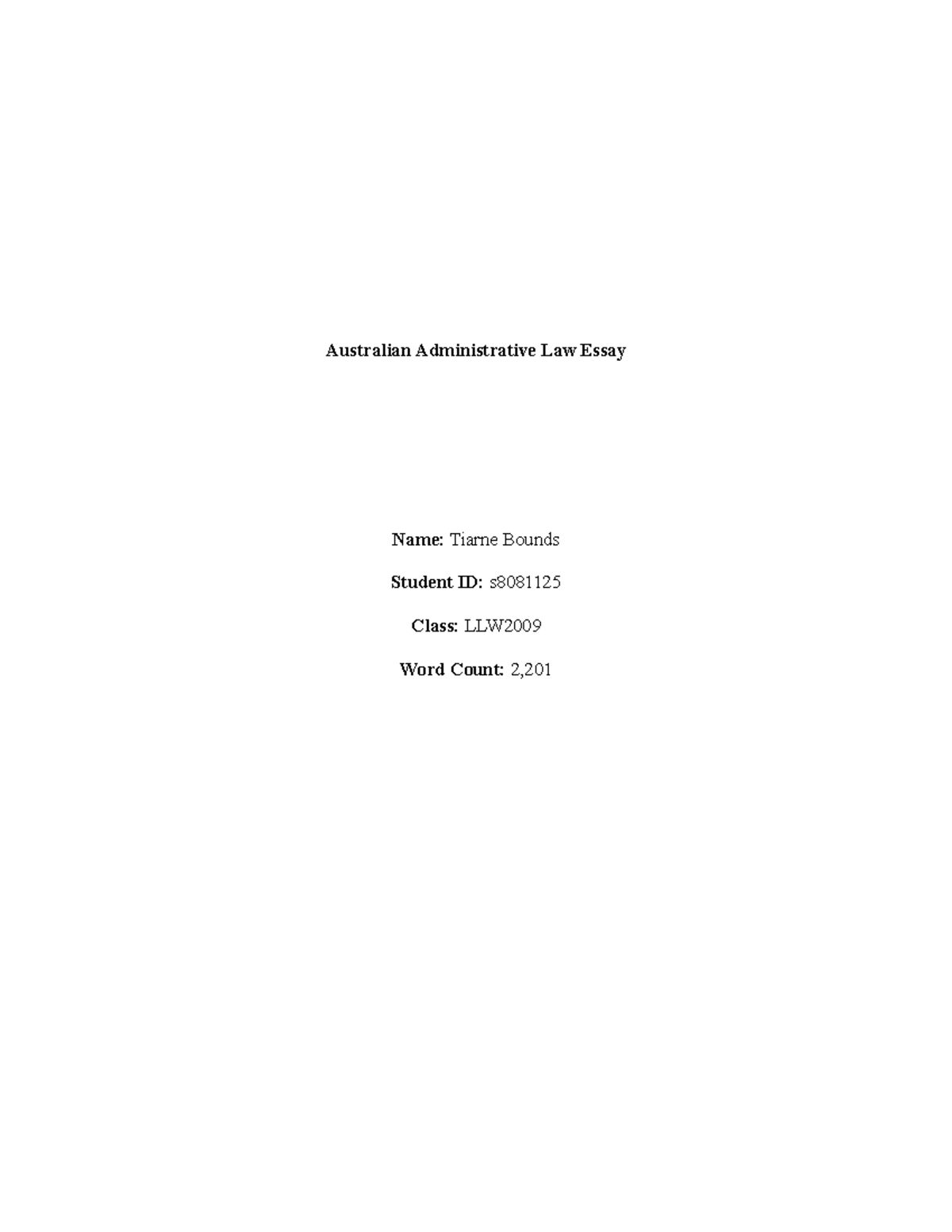 LLW2009: Access to Justice and the Charter of Human Rights Essay - Studocu