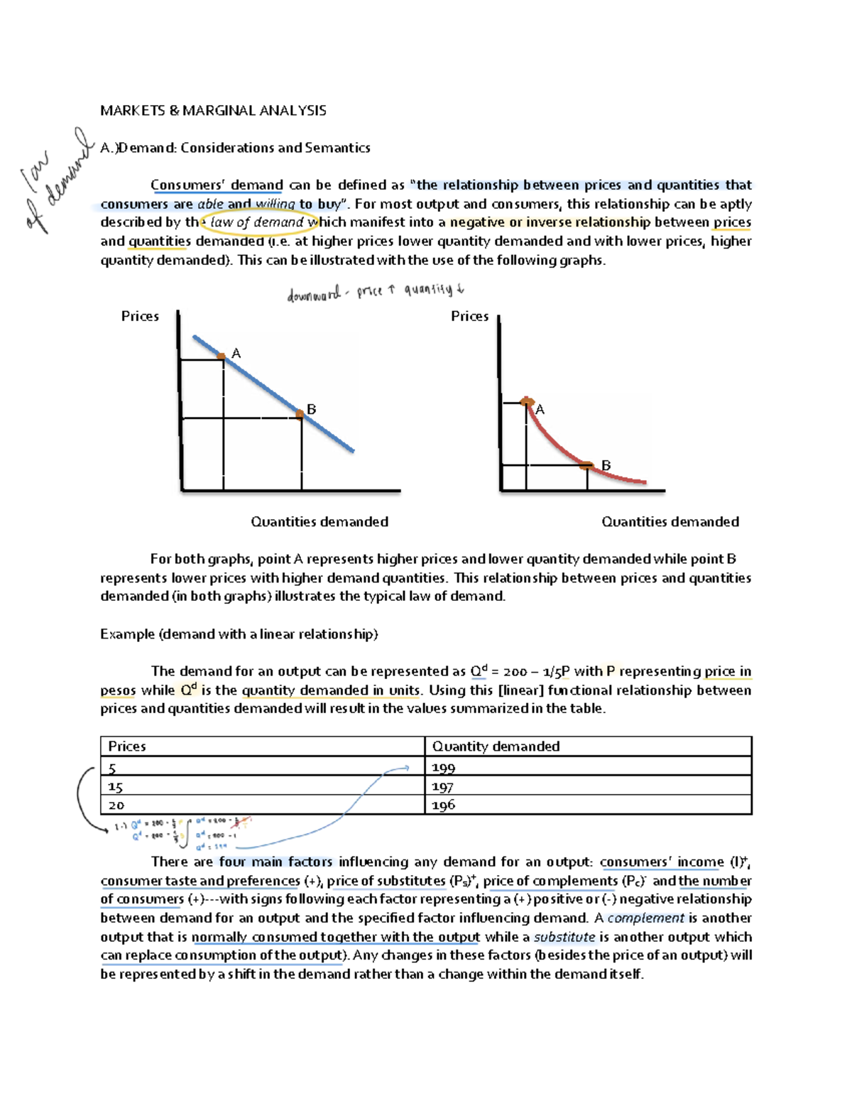 ECON 101: Markets and Marginal Analysis - Demand and Supply Dynamics ...