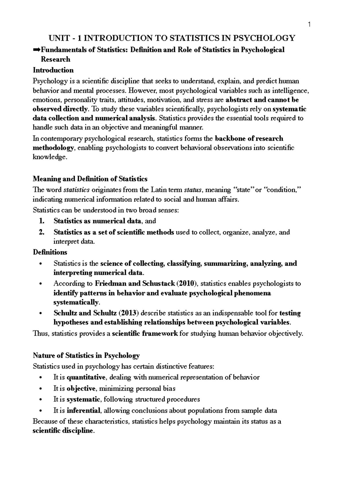 PSY 101: Introduction to Statistics in Psychology - Key Concepts and ...