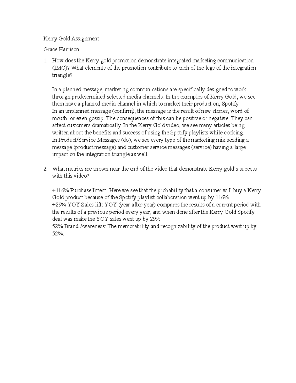 Kerry Gold Assignment 2022 - Kerry Gold Assignment Grace Harrison How ...