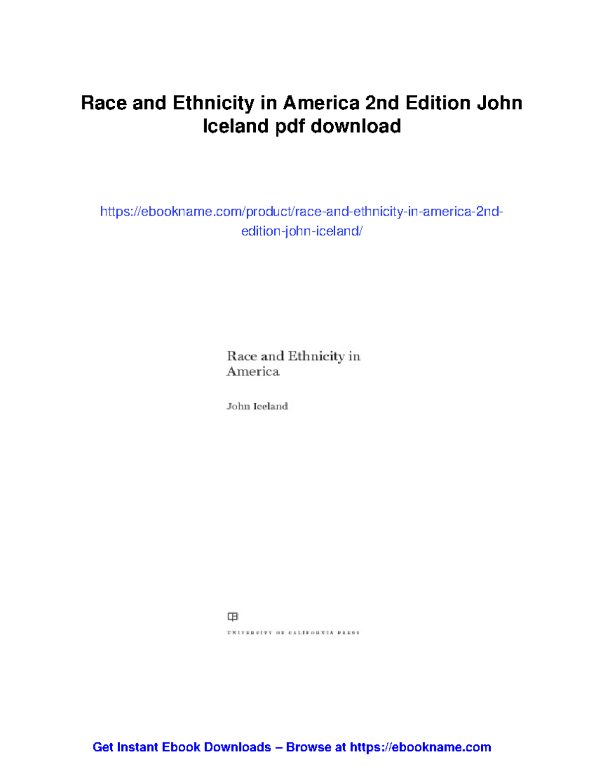 Race and Ethnicity in America: Insights from John Iceland's 2nd Edition ...