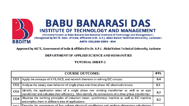 Tutorial 2 Notes for BEE101: Fundamentals of Electrical Engineering ...