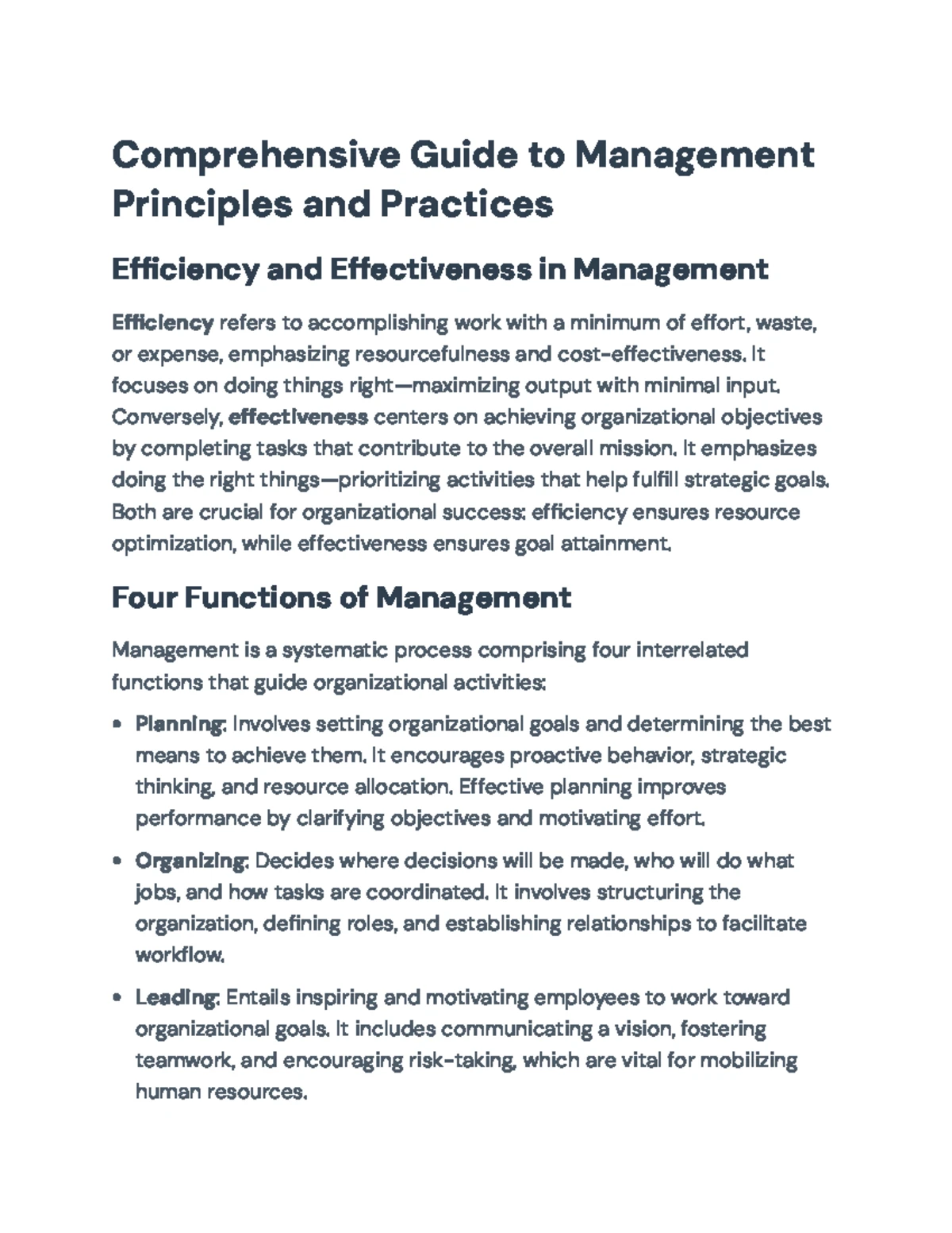 Strategic Management Principles and Change: Key Concepts Overview (MGT ...