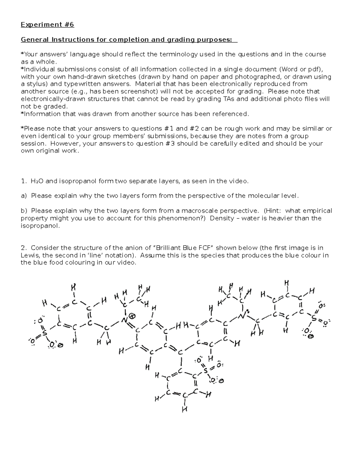 Experiment 6 Chemistry 330 - Chem 330 - AU - Studocu