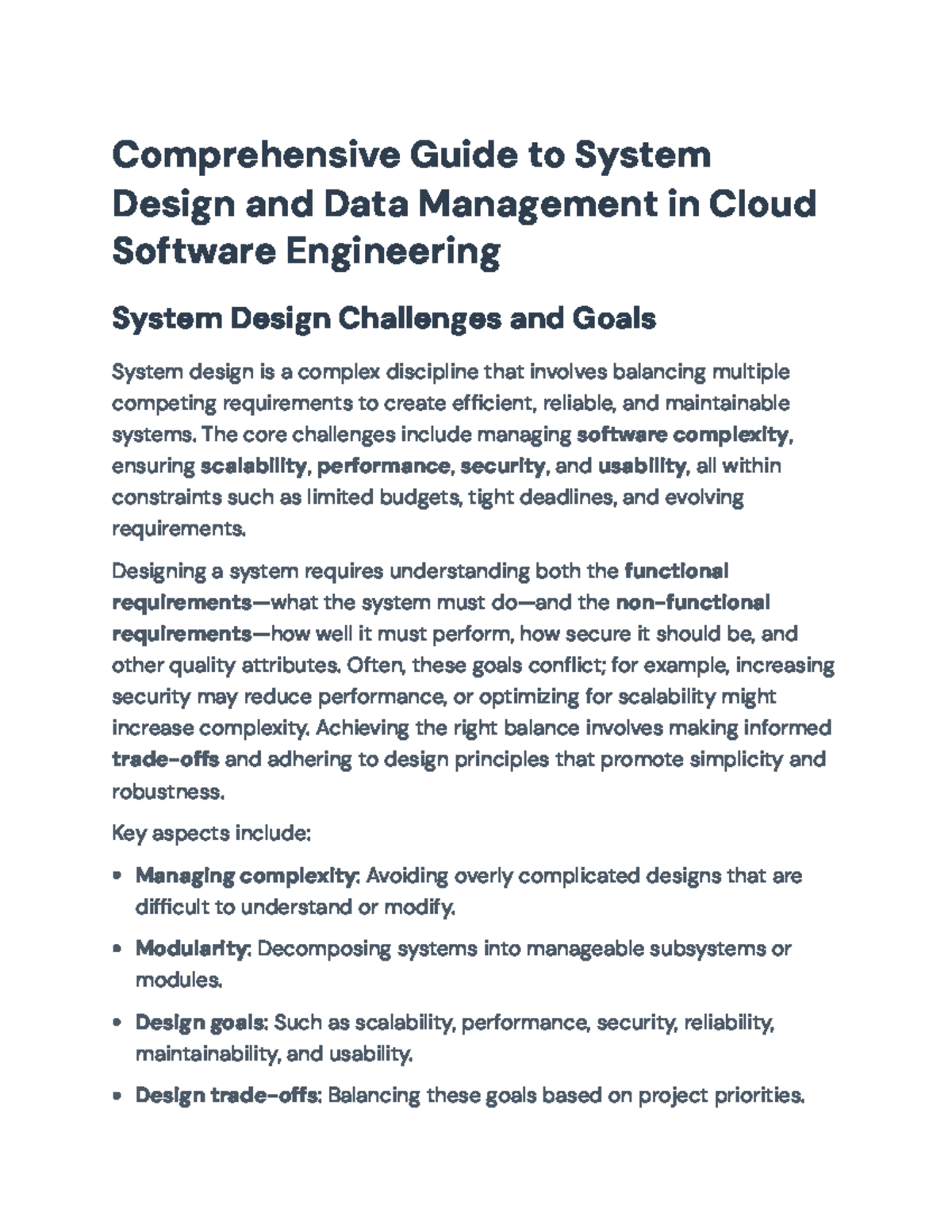 Comprehensive Guide to System Design & Data Management in Cloud Eng ...